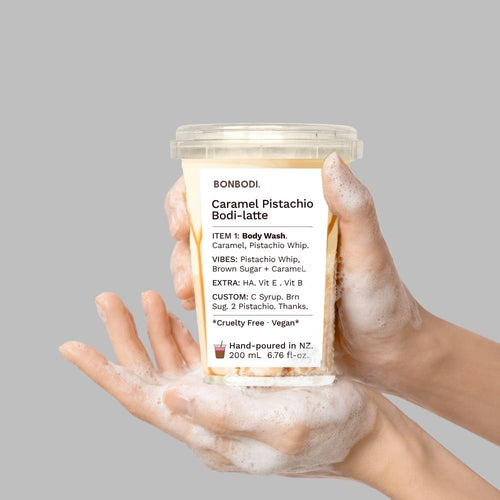 Pistachio Caramel Bodi-latte